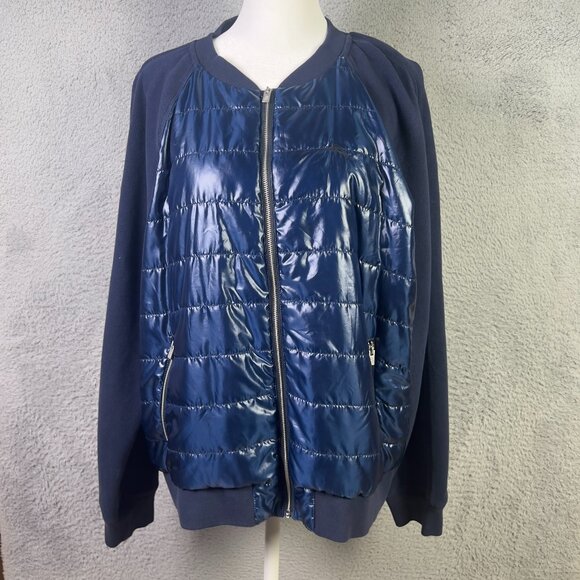 Tommy Bahama Jackets & Blazers - Tommy Bahama Aruba Quilted Jacket Womens XL Blue Full Zip Outdoors Preppy
